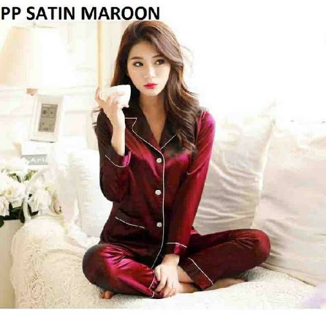 CUCI GUDANG Baju tidur cewek / wanita  satin setelan PP