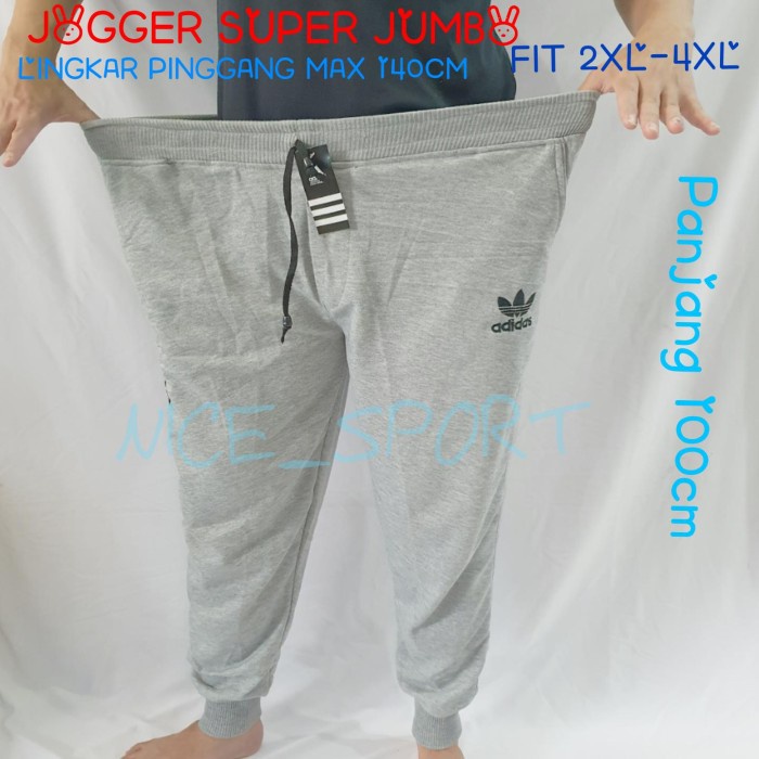 Celana jogger pria jumbo xxxxl adidas jumbo 4XL big siz Jogger Kekinian Terening Training Santai Ola