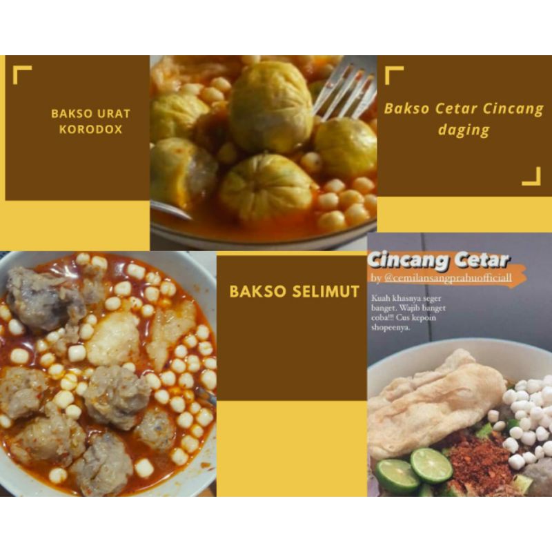 

Paket bakso lengkap murah sang prabu/bakso daging cincang/bakso selimut/bastul murah