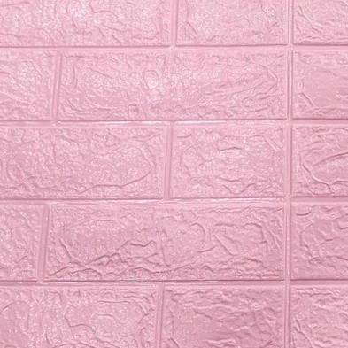 ☀ INDOLAND ☀ Wallpaper Dinding Foam 3D / Stiker Wallpaper Dinding Mini Dekorasi / Wallpaper 3D R461-PINK MUDA