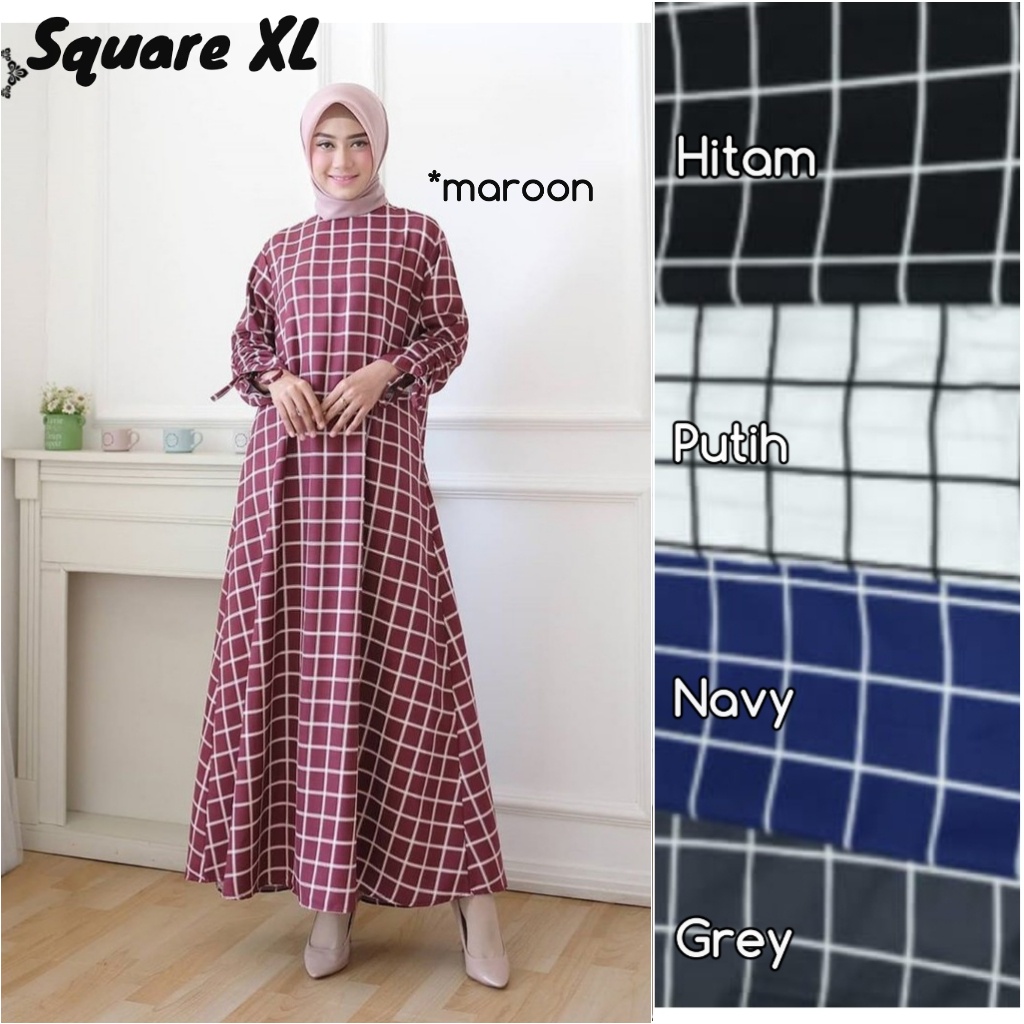 [ katalog 3 ] GAMIS KATUN KOTAK - MOTIF POLKADOT - PENTAGON NEW - gamis remaja trend di jamannya