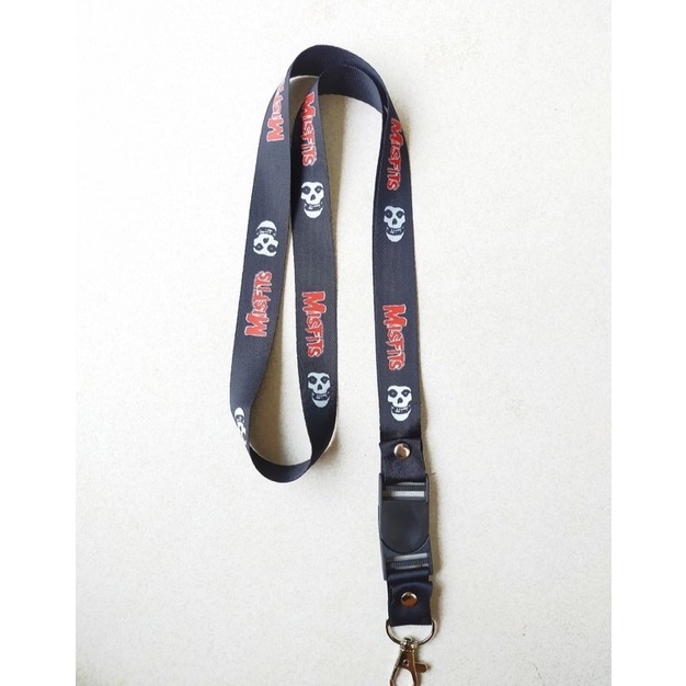 

Gantungan kunci Lanyard band Misfits musik Rock Metal tali lanyard band gantungan leher id card name tag