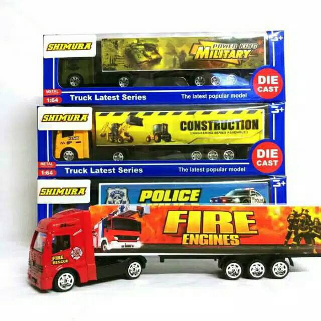 Diecast Truck Container  / Diecast Truck Pemadam , Truck Contruction , Truck ekspedisi murah