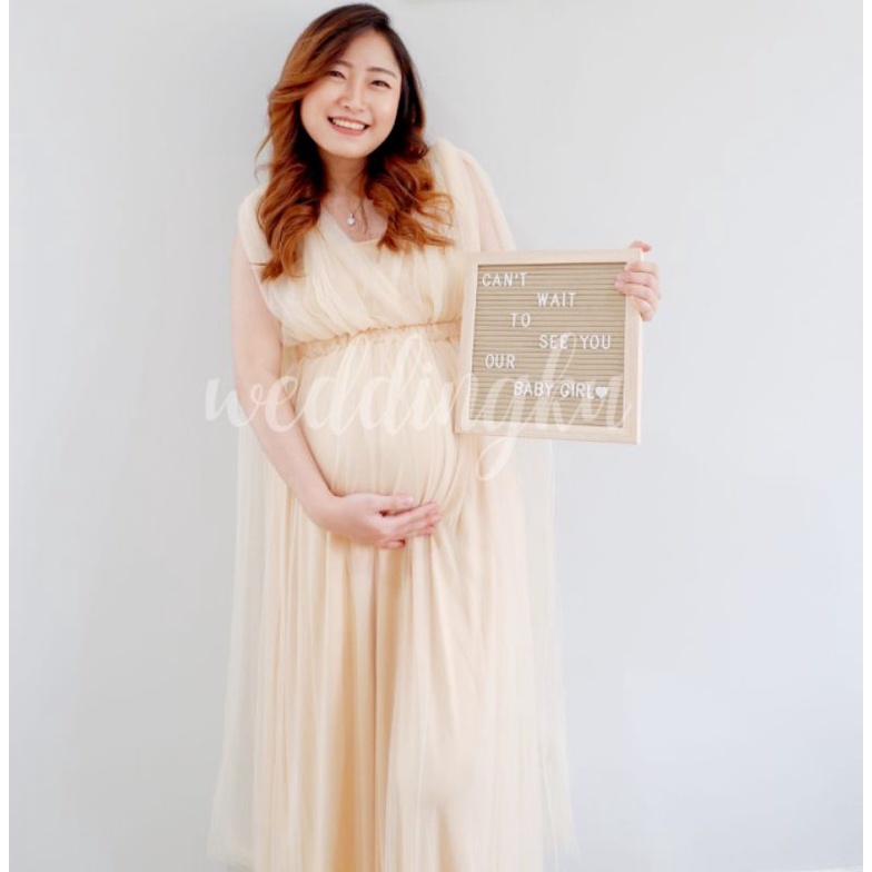 | BELLE |  Maternity Gown / Gaun Hamil / Gaun Prewed / Gaun