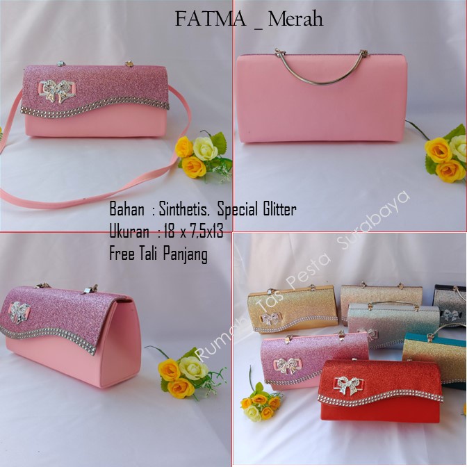 Tas Etnik,Tas Kekinian,Tas Satin,FATMA _ Merah muda