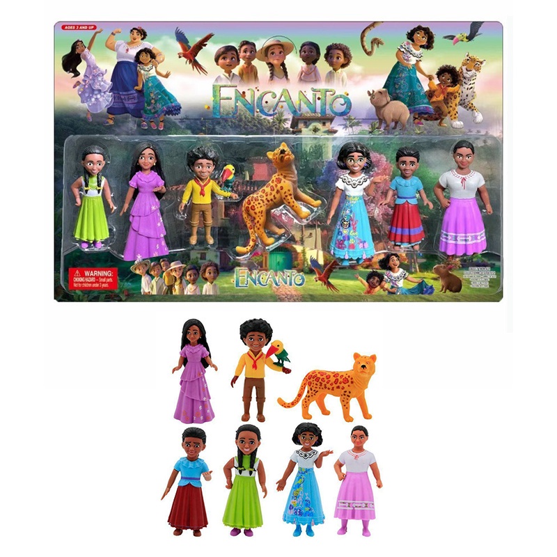 7pcs / Set Mainan Action Figure Karakter Keluarga Madrigal Encanto Mirabel Dengan Kotak Untuk Anak Laki-Laki Dan Perempuan