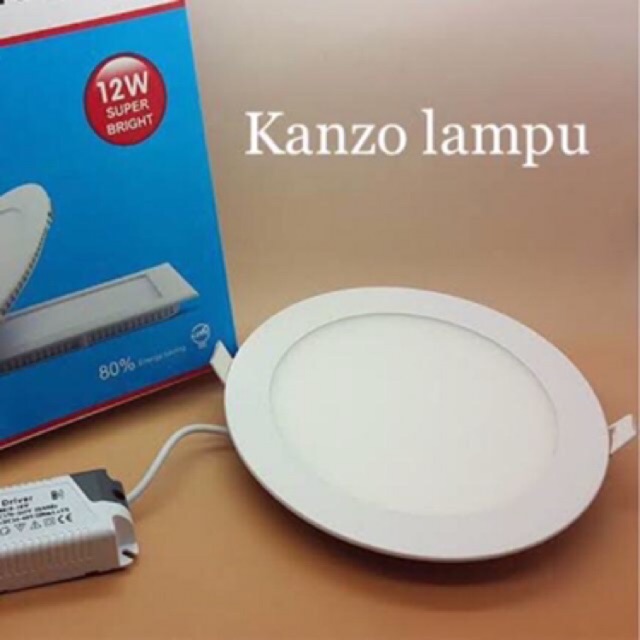 3.3bigsale / Lampu plafon led panel segi bulat 12w putih kuning IB