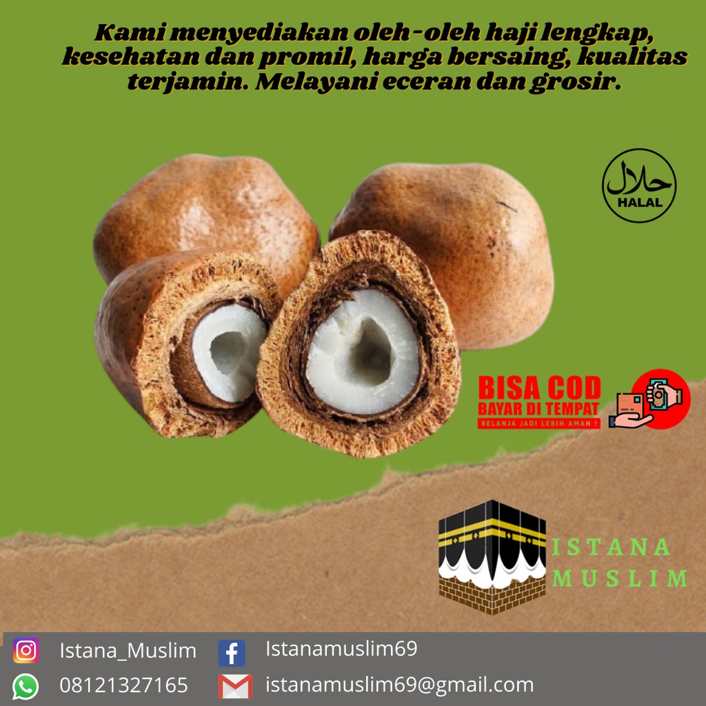 

Buah Zuriat Doum Kemasan 250gr Made Ini Mesir Belah Original Oleh Oleh Souvenir Umroh Hajiii