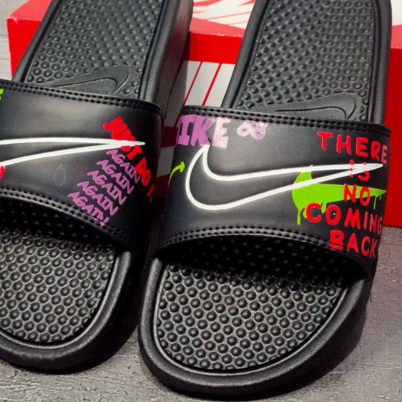 Sandal Slide / Sandal Slop / Sandal Pria Nike Benassi Planet Of Hoops