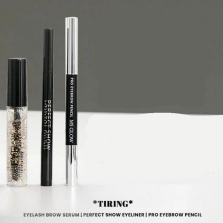 MS GLOW PAKET EYES SERIES ISI 3 (EYELINER / EYEBROW PENCIL / EYELASH &amp; BROW SERUM) BISA ECER