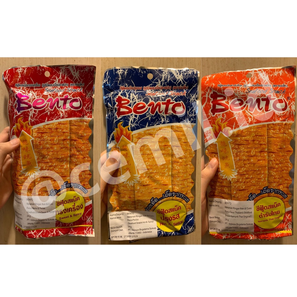 

BENTO Jumbo Squid Seafood Thailand Snack SWEET&SPICY / HOT&SPICY / NAMPRIK Thai Original [24gr]