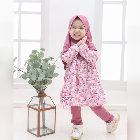 Baju Anak Taalia Legging Set / Baju Muslim Anak Perempuan eLBi Cantik 1-6 Tahun / Gamis Anak