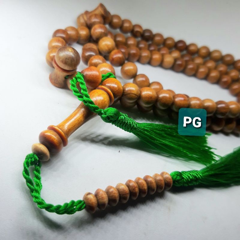 Tasbih Kayu Agatis Natural 99butir 8mm