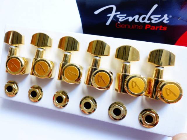 Dryer locking gold / tuning machine gitar fender gold / fender locking tuner gold original