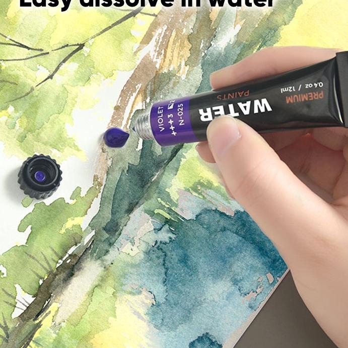 

POPULER Giorgione Watercolor Paint Set Paket Cat Air 12/24 Warna 12ml/botol T5D..