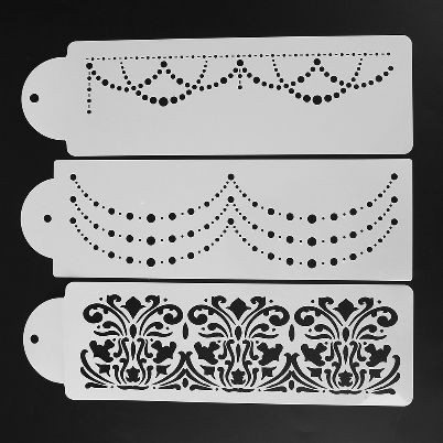 Cake Stencil - Pearl Chain Pattern (3pcs)