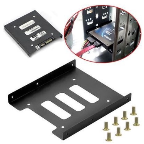 Bracket SSD HDD 2.5 to 3.5 Inch Mounting Kit Enclosure Hardisk SATA