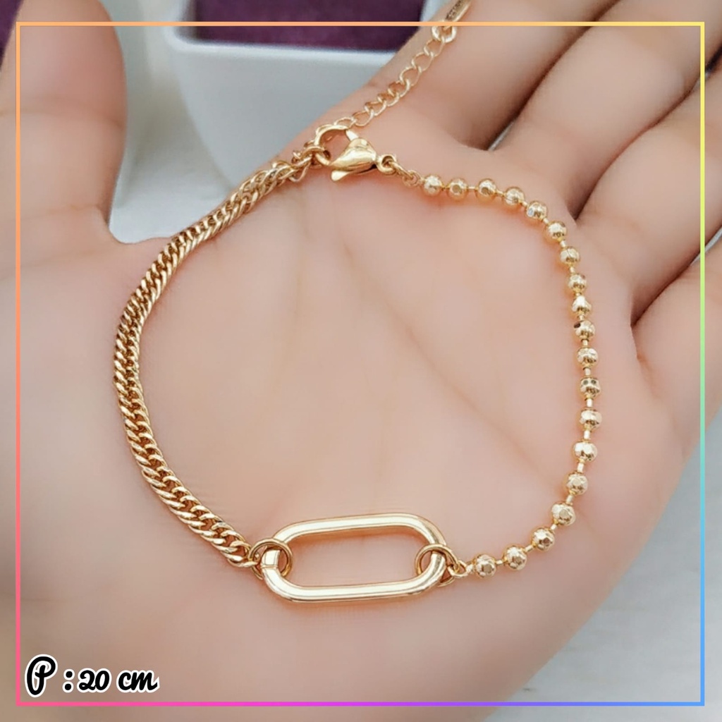 Gelang xuping ori gelang dewasa jurai rantai kombinasi merica dan sisik naga terbaru bahan premium perhiasan wanita lapis emas gold GL 165