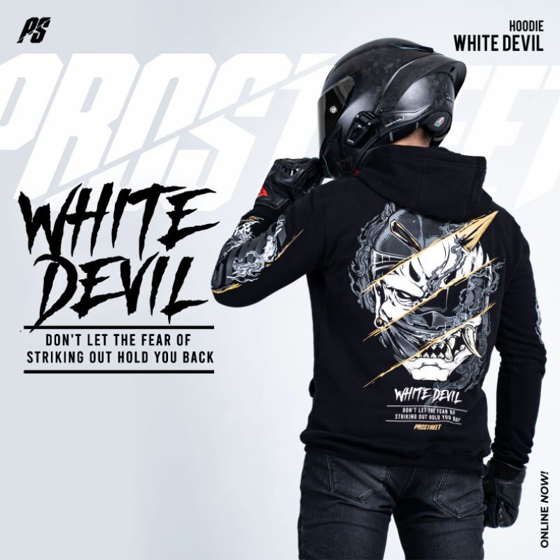 HOODIE || PROSTREET || WHITE || DEVIL || ORIGINAL