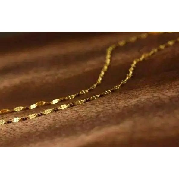 Q04138 Kalung Titanium Emas Model Pecah Kopi Fashion Pria Wanita Shopee Indonesia