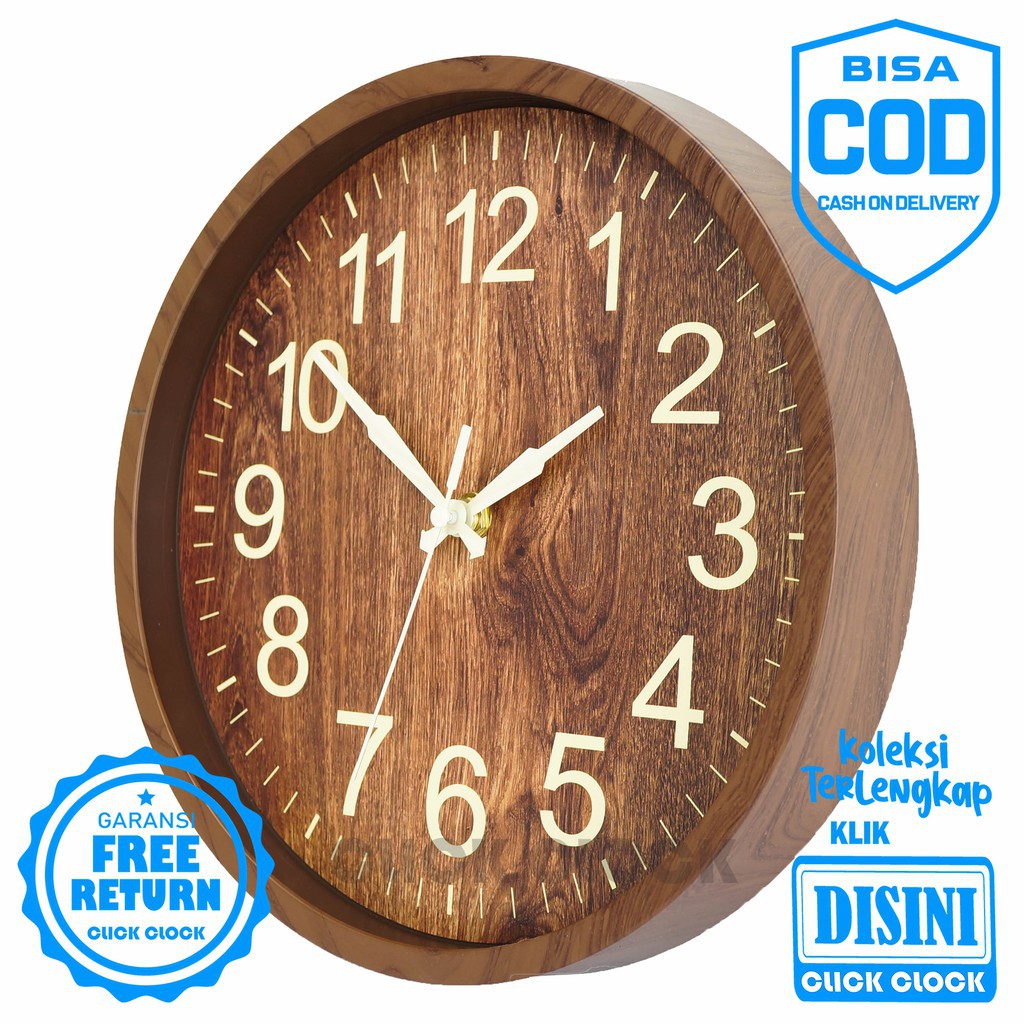 Jam Dinding Polos Minimalis Bagus Wall Clock Dekorasi Rumah  PM-3096