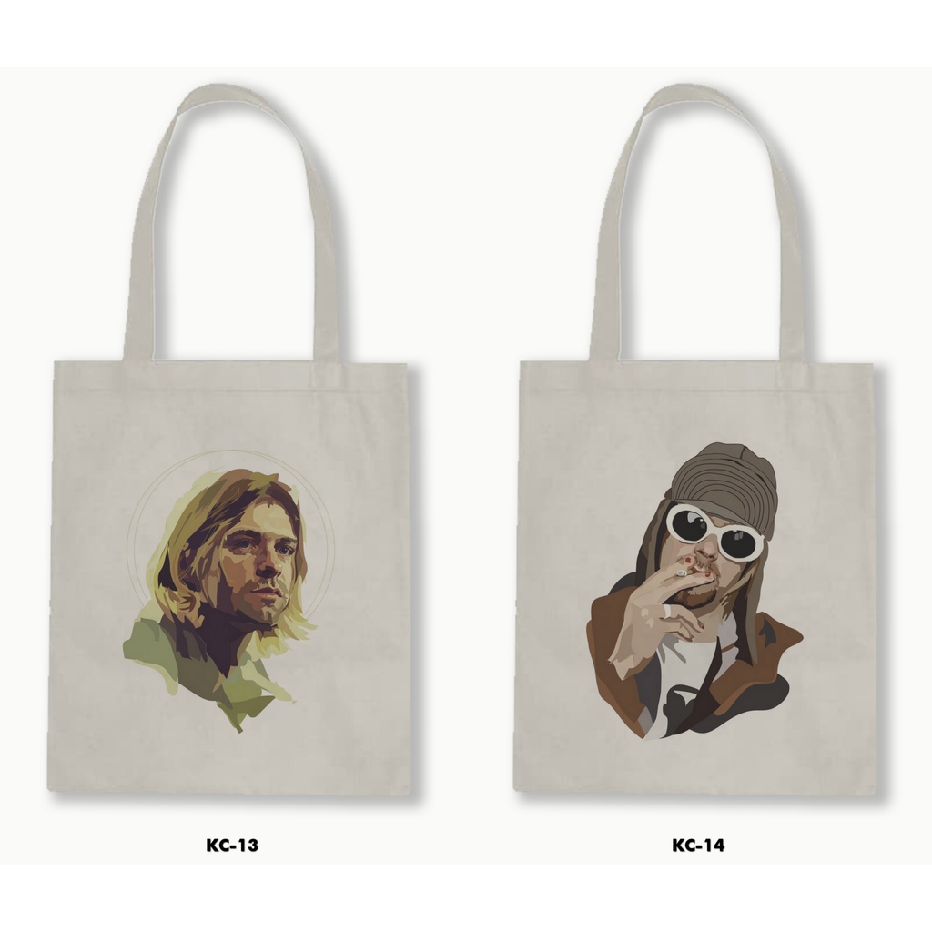 TOTE BAG BLACU - KURT COBAIN / NIRVANA 01