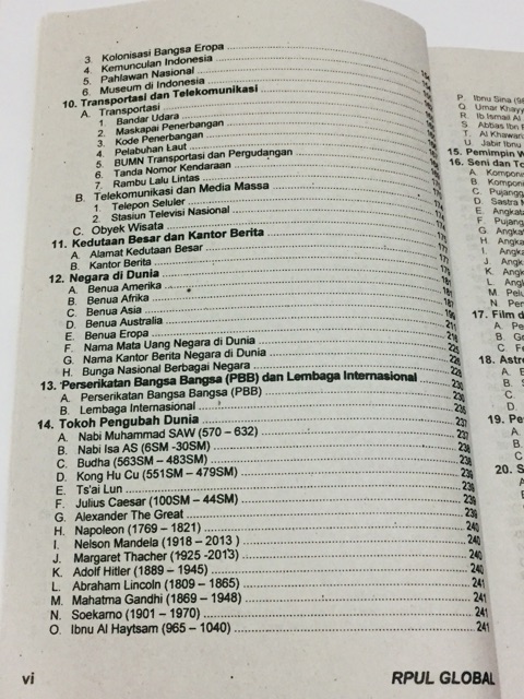 Buku RPUL Global Data Terlengkap Untuk SD SMP SMA