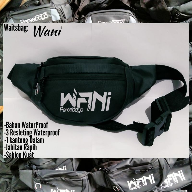 TAS SELEMPANG WAIST BAG ANTI AIR PERSEBAYA WATER PROOF