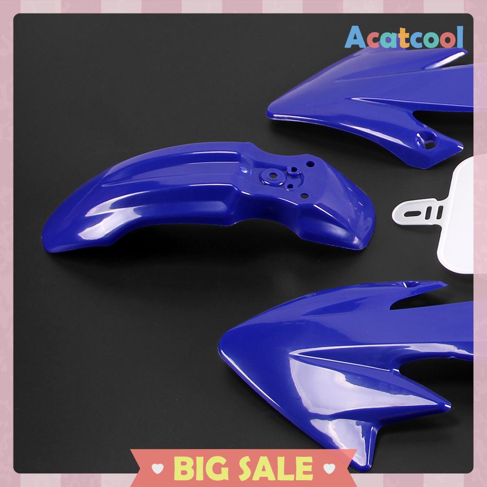 7pcs Fairing Plastik Warna Biru + Putih Untuk Honda Crf 50 Dirt Pit Bike