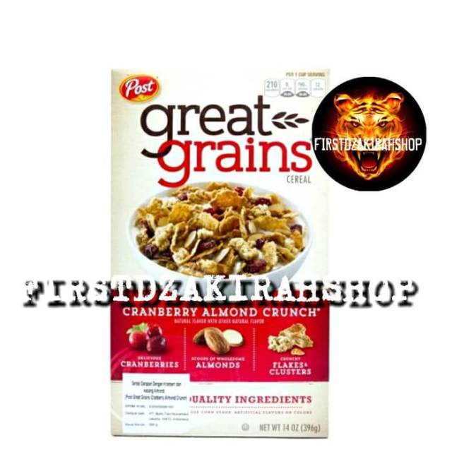 

POST GREAT grain cranberry almond crunch ceral 396gr