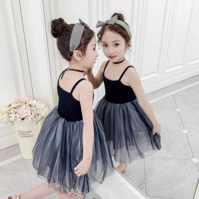 Dress tali black &amp; white premium  1-12th