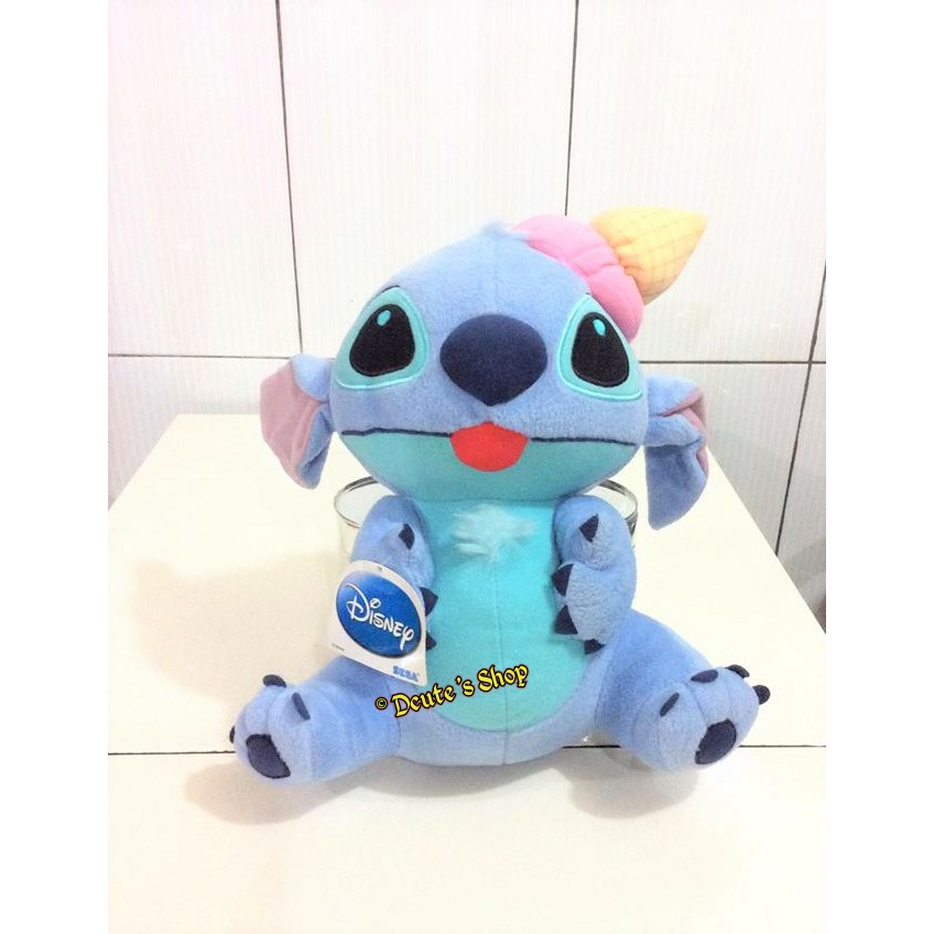 Boneka Disney Sega Stitch with Ice Cream on Head Original