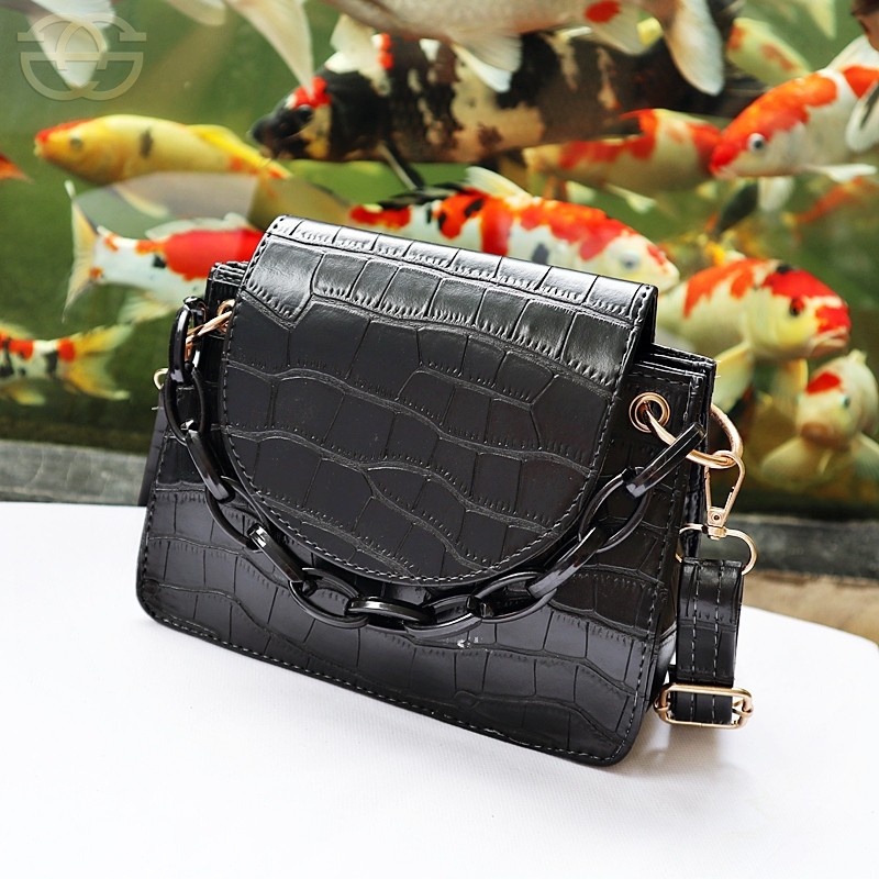 Akaci Tas Selempang Wanita Croco Dove Rantai SLing Bag Terbaru Kekinian Style Korea Murah 6746 THR