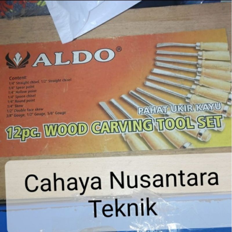 Mata Pahat Bubut Kayu Aldo 12pc / Wood Carving