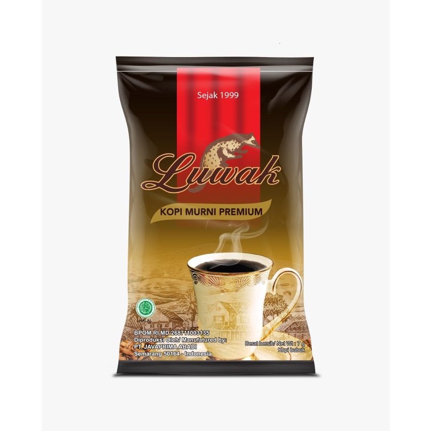 

LUWAK PREMIUM MURNI KOPI SACHET 7GR KOPI MURNI Mantap kopinya