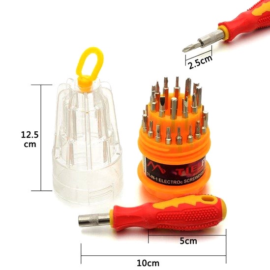 Obeng Magnet 31 IN 1 Obeng Set Mini Repair Tools Alat Servis Obeng Set 31 in 1 Multifungsi / Obeng Telur Set 31 in 1 Obeng Plus Minus Obeng Isi Banyak Obeng HP Obeng Reparasi Elektronik