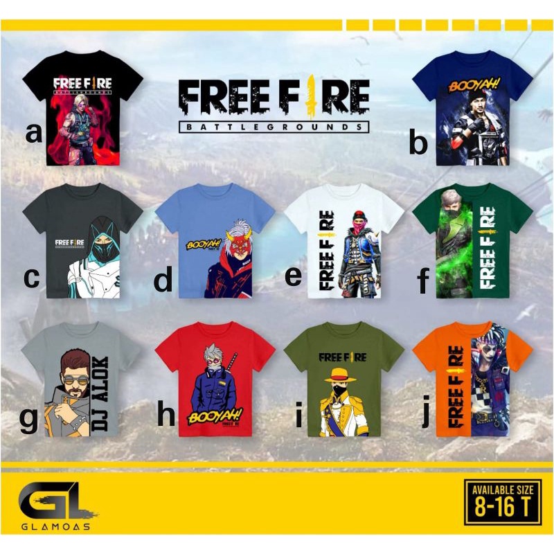 KAOS FREEFIRE TEEN GLAMOAS