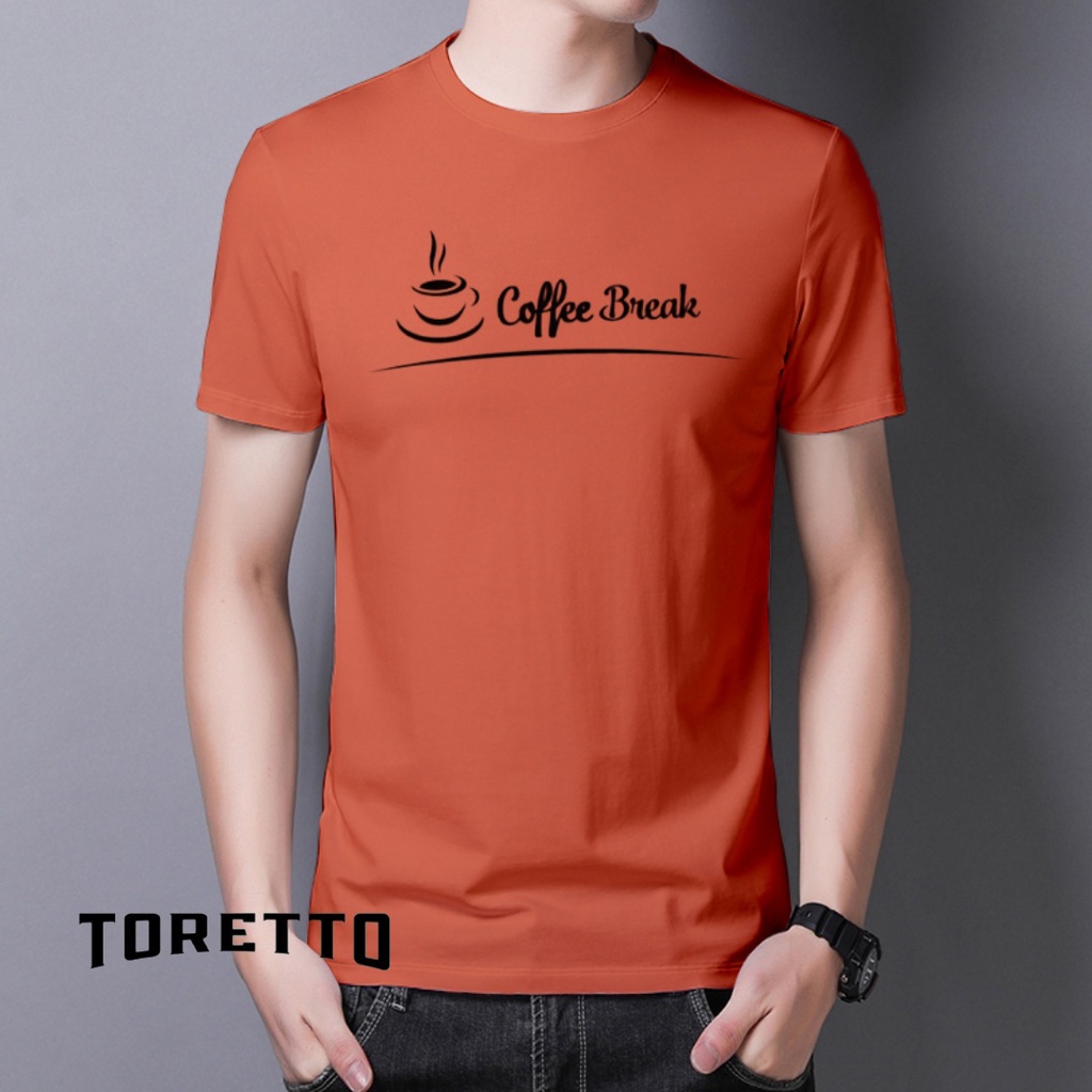 TORETTO - BAJU KAOS COFFEE BREAK || KAOS DETAK JANTUNG || BAJU SIMPLE HARIAN || KAOS DISTRO KEREN