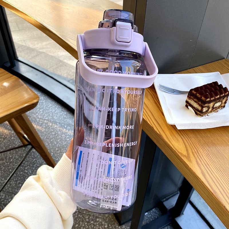 Botol Minum 2 Liter/Botol Minum Transparan/Botol Minum Bening Motivasi-4