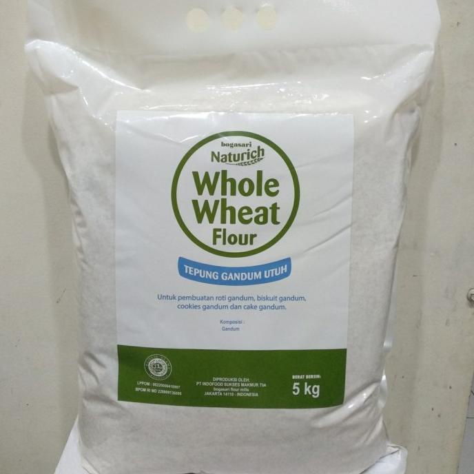 

BISA COD Tepung Gandum utuh / Naturich Wholewheat flour 5kg