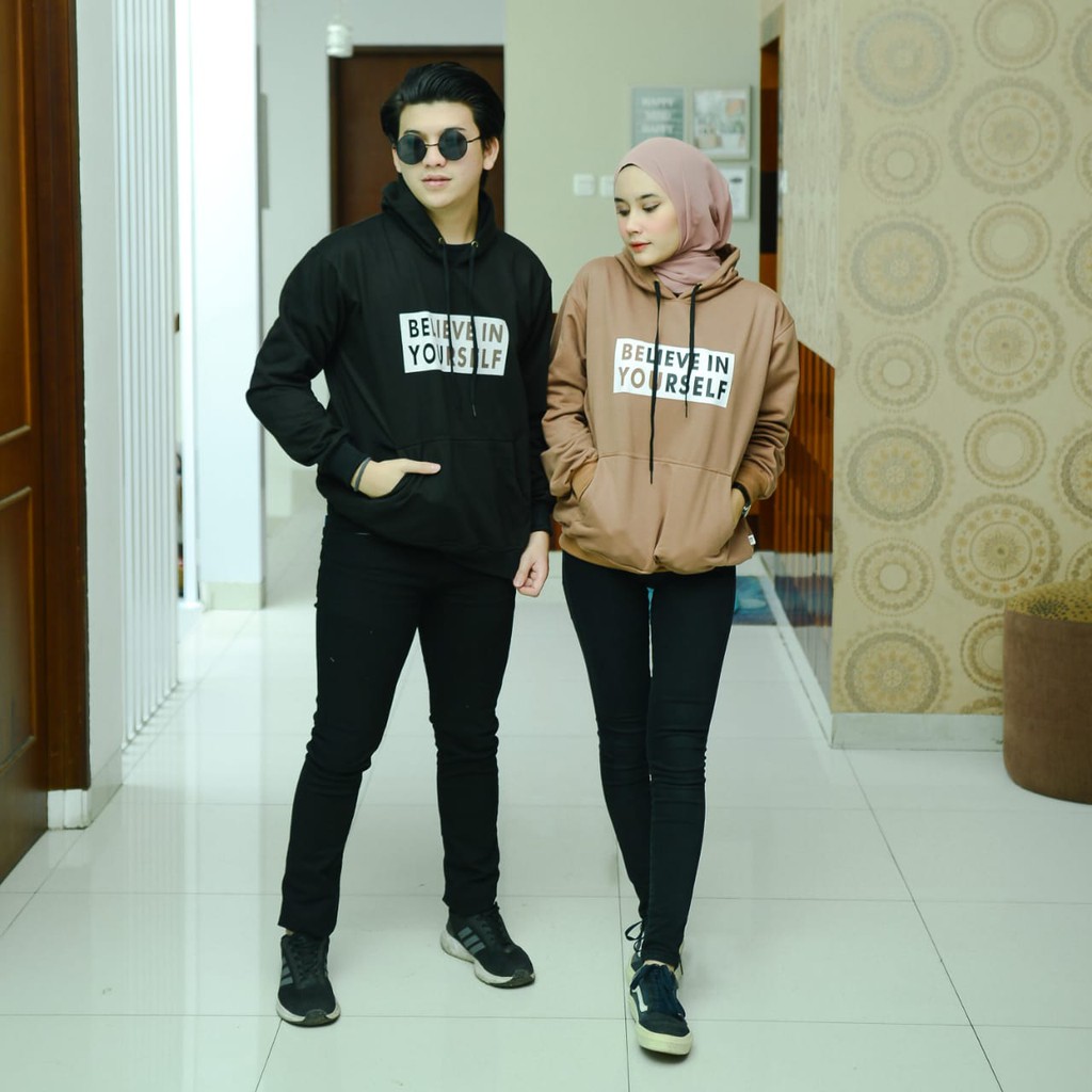 Believe in Your Self/ hoodie wanita tebal