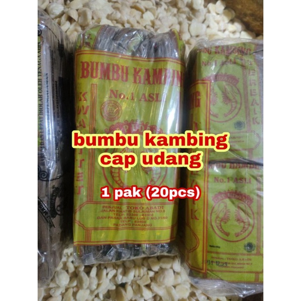 

bumbu kambing cap udang 1pak 20pcs