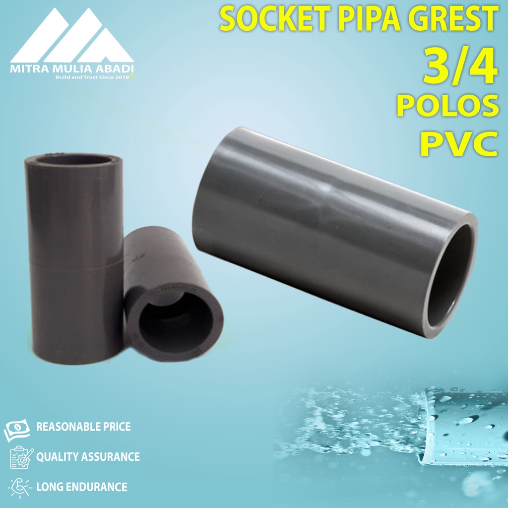 Socket Soket Sambungan PVC 3/4 inch AW GREST