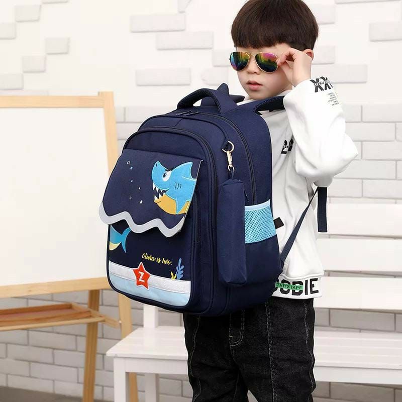 Tas Ransel anak Motif paus Ransel anak sekolah bisa pakai laki laki perempuan