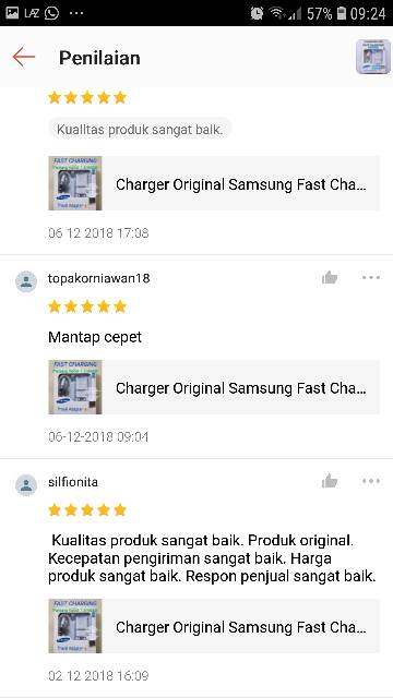 Charger Casan Samsung Fast Charging 15W Output 2A tipe Note 4 Note 5 S6 Edge S7 Edge dll Original