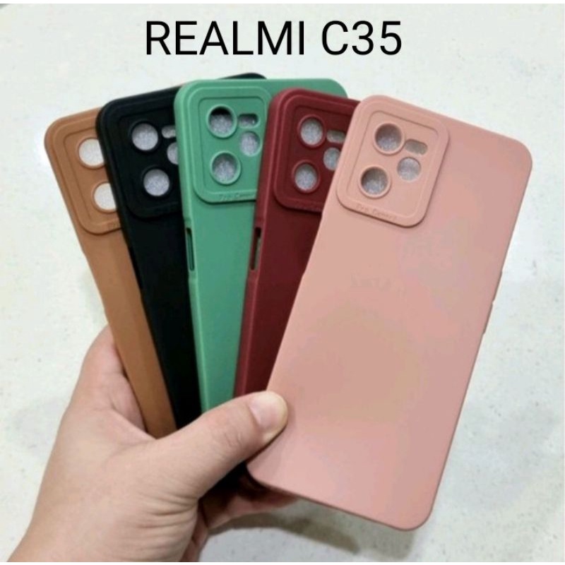 softcase macaron HP REALMI C35 Silikon casing selicon case pelindung PRO camera