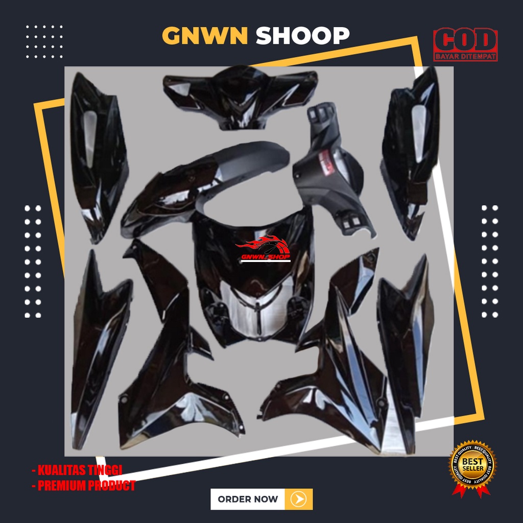 NEW Cover body full halus honda blade lama hitam