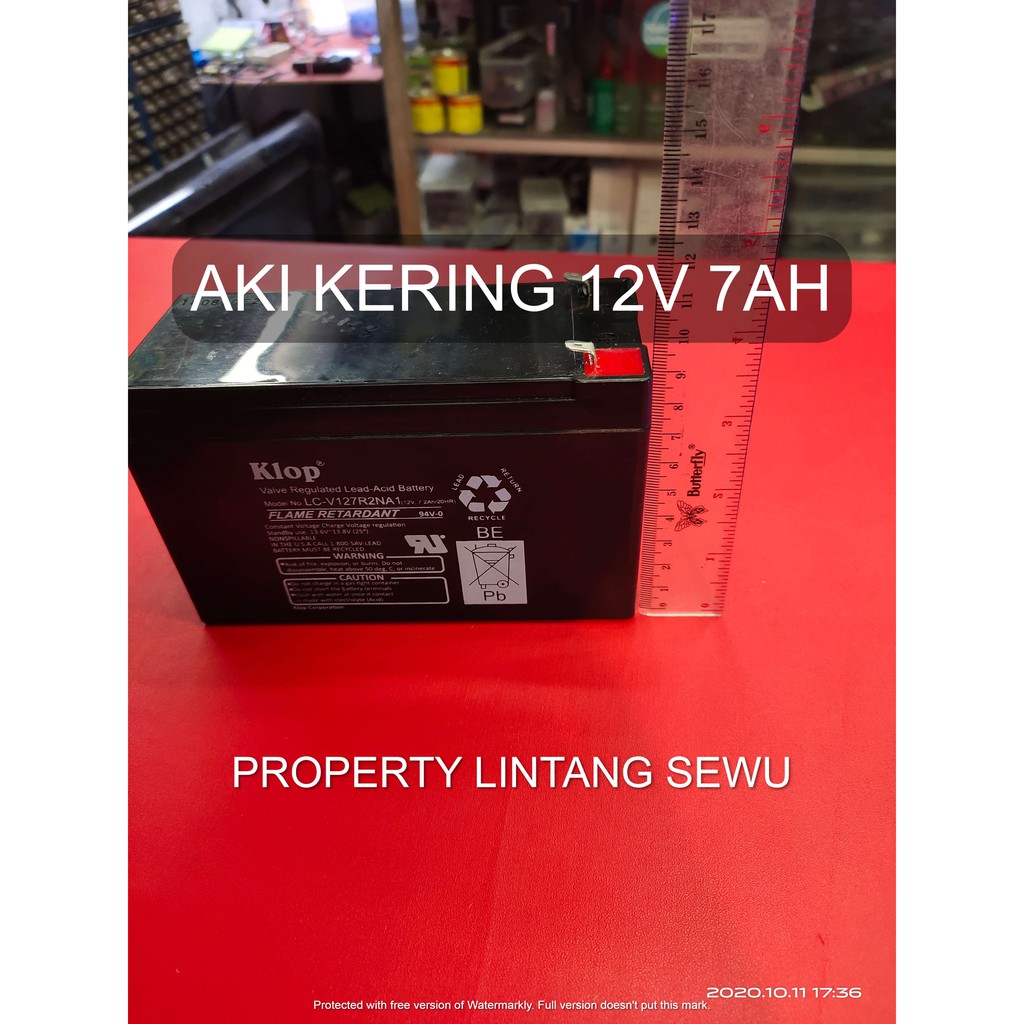 BATERAI Aki Kering Accu Kering 12 v 12 volt 7.2 Ampere Aki UPS  aki emergency