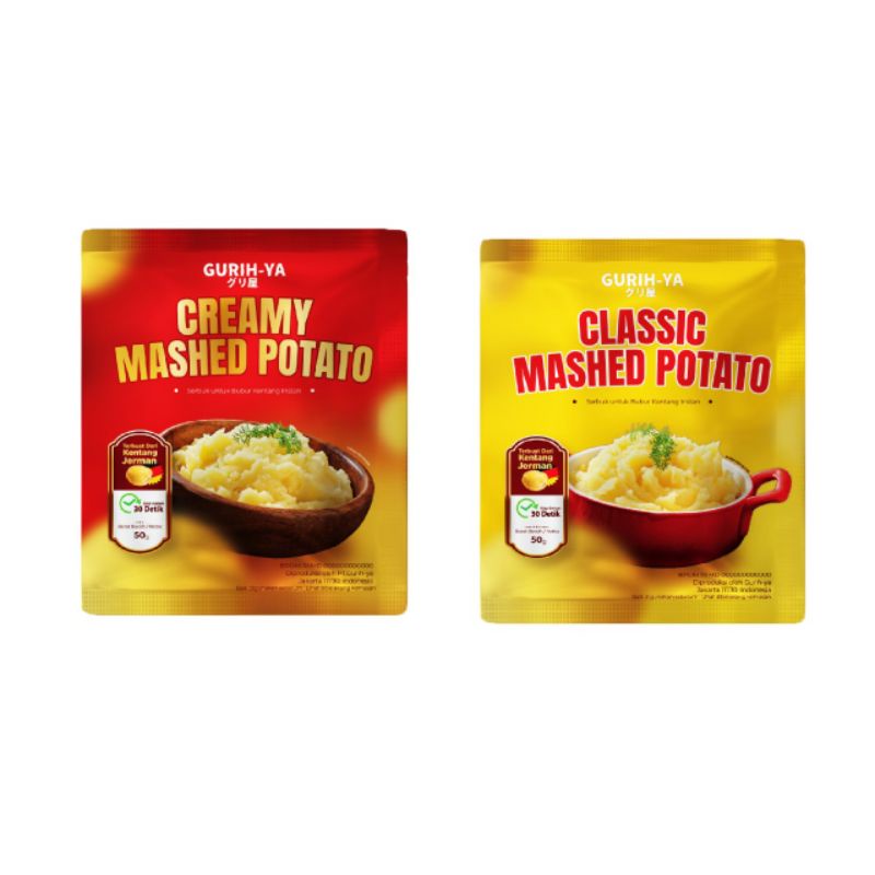 Mashed Potato Instan Gurih Ya Creamy Classic Cheese 50gr bubuk kentang