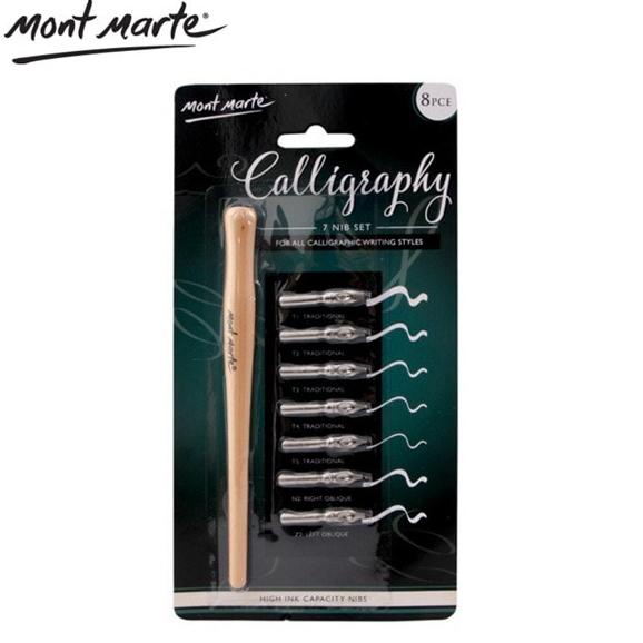 

(BISA COD) Mont Marte 7 Nib Calligraphy Set KOMPLIT Kode 1130